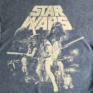 Vintage Star Wars Blue Graphic Shirt ☆ Size LARGE ☆ Great Vintage T-shirt !!  ☆